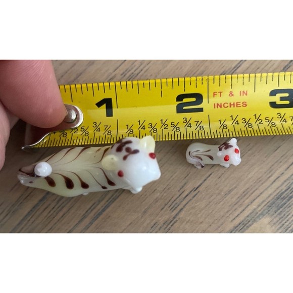 Vintage Unique Handmade Glass Tiger With Cubs in Handpainted Trinket Box - Picture 8 of 8